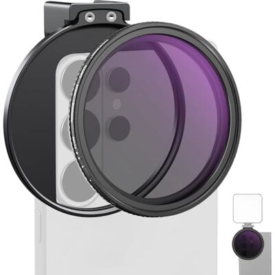 NEEWER 67 mm Variável ND Filtro conjunto e clipe roscado para telemóvel, acessórios de fotografia celular de densidade neutra HD ajustáveis ND2-32, compatíveis com iPhone 17 Pro MAX Samsung S26 Ultra Accesorios de Fotografía Celular de Densidad Neutra H NEEWER 67 mm Variável ND Filtro conjunto e clipe roscado para telemóvel, acessórios de fotografia celular de densidade neutra HD ajustáveis ND2-32, compatíveis com iPhone 17 Pro MAX Samsung S26 Ultra Accesorios de Fotografía Celular de Densidad Neutra H