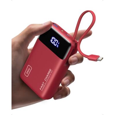 INIU Power Bank, pequeno 20000 mAh 45 W carregamento rápido viagem bateria Cabo USB C integrado, adequado para avião, viagem essencial de viagem, bateria portátil para iPhone 18 17, Samsung, Xiaomi INIU Power Bank, pequeno 20000 mAh 45 W carregamento rápido viagem bateria Cabo USB C integrado, adequado para avião, viagem essencial de viagem, bateria portátil para iPhone 18 17, Samsung, Xiaomi