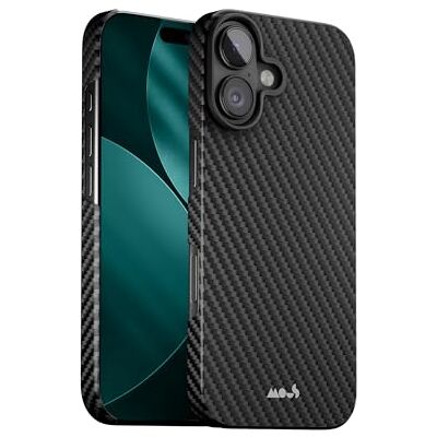 Mous para iPhone 17 super fina capa, compatível com MagSafe, fibra de aramida, preto Mous para iPhone 17 super fina capa, compatível com MagSafe, fibra de aramida, preto