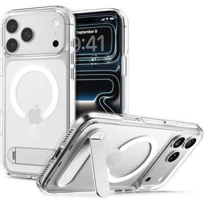 Spigen Capa para iPhone 17 Pro MAX, Ultra Hybrid S MagFit compatível com MagSafe branco claro Spigen Capa para iPhone 17 Pro MAX, Ultra Hybrid S MagFit compatível com MagSafe branco claro