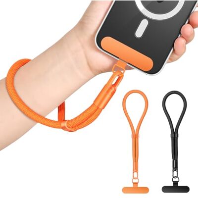 MoKo Pacote de 2 pulseiras de mão, cordão ajustável para telemóvel, pulseira mãos livres MoKo Pacote de 2 pulseiras de mão, cordão ajustável para telemóvel, pulseira mãos livres