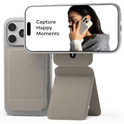 MOFT Tripé telemóvel para iPhone 17/16/15/14/13/12 séries, tripé universal invisível suporte para telefone com 3 modos para auto-vlogging, navegação, fotografia macro, videochamada, cinzento topo MOFT Tripé telemóvel para iPhone 17/16/15/14/13/12 séries, tripé universal invisível suporte para telefone com 3 modos para auto-vlogging, navegação, fotografia macro, videochamada, cinzento topo