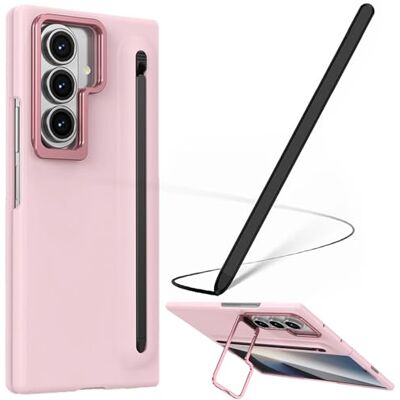 BAILI Capa para Galaxy Z Fold7 com lápis ótico, capa Fold 7 com suporte ranhura para S Pen, capa protetora de ecrã frontal para Samsung Galaxy Z Fold7 com suporte dobrável-rosa BAILI Capa para Galaxy Z Fold7 com lápis ótico, capa Fold 7 com suporte ranhura para S Pen, capa protetora de ecrã frontal para Samsung Galaxy Z Fold7 com suporte dobrável-rosa
