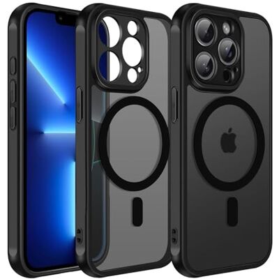 Verco Para iPhone 13 Pro MAX, Capa Zoya de TPU compatível com MagSafe, capa de silicone flexível com superfície SoftXLKNBCTouch, compatível com iPhone 13 Pro MAX (6,7 polegadas), preto Verco Para iPhone 13 Pro MAX, Capa Zoya de TPU compatível com MagSafe, capa de silicone flexível com superfície SoftXLKNBCTouch, compatível com iPhone 13 Pro MAX (6,7 polegadas), preto