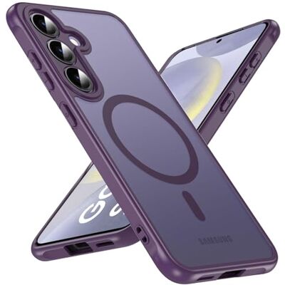 Verco Para Samsung Galaxy S24 Capa com zircão de TPU compatível com MagSafe, capa de silicone flexível com superfície sofá Touch, compatível com Samsung Galaxy S24 (6,2 polegadas), roxo Verco Para Samsung Galaxy S24 Capa com zircão de TPU compatível com MagSafe, capa de silicone flexível com superfície sofá Touch, compatível com Samsung Galaxy S24 (6,2 polegadas), roxo