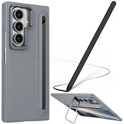 BAILI Capa para Galaxy Z Fold7 com lápis ótico, capa Fold 7 com suporte ranhura para S Pen, capa protetora de ecrã frontal para Samsung Galaxy Z Fold7 com suporte dobrável cinzento BAILI Capa para Galaxy Z Fold7 com lápis ótico, capa Fold 7 com suporte ranhura para S Pen, capa protetora de ecrã frontal para Samsung Galaxy Z Fold7 com suporte dobrável cinzento