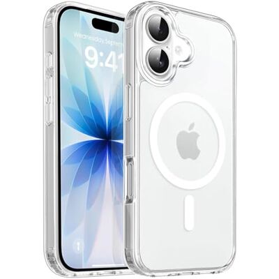 Verco Para iPhone 17 Capa magnética compatível com MagSafe, transparente com ímanes integrados, compatível com iPhone 17 (6,1 polegadas) Verco Para iPhone 17 Capa magnética compatível com MagSafe, transparente com ímanes integrados, compatível com iPhone 17 (6,1 polegadas)
