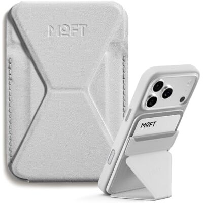MOFT MagSafe Carteira Suporte para iPhone 17/16/15/14/13 Séries Compatível com MagSafe, Suporte Magnético de MOVAS Couro Vegano para Telefone com 3 Ângulos de Visão, 2 Suportes para Cartões (Cinzento MOFT MagSafe Carteira Suporte para iPhone 17/16/15/14/13 Séries Compatível com MagSafe, Suporte Magnético de MOVAS Couro Vegano para Telefone com 3 Ângulos de Visão, 2 Suportes para Cartões (Cinzento