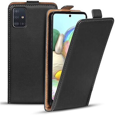 Verco Capa Flip Cover para Samsung Galaxy A51, capa fina vertical dobrável para Samsung A51, capa para telemóvel, preto Verco Capa Flip Cover para Samsung Galaxy A51, capa fina vertical dobrável para Samsung A51, capa para telemóvel, preto