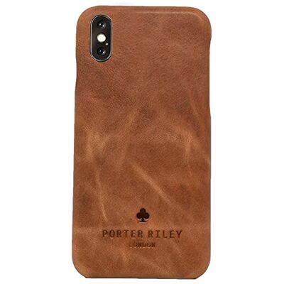 Porter Riley Capa de couro para iPhone X/iPhone XS, capa traseira fina de couro genuíno de primeira qualidade (bronzeado, iPhone X/XS) Porter Riley Capa de couro para iPhone X/iPhone XS, capa traseira fina de couro genuíno de primeira qualidade (bronzeado, iPhone X/XS)
