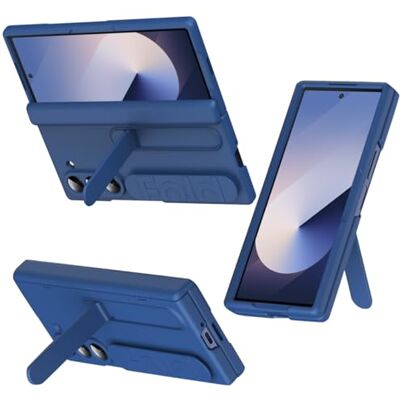 BAILI Capa para Galaxy Fold 6 com correia de pulso e suporte, capa para z Fold6 com protetor de ecrã, capas com correia de mão para Samsung Galaxy Z Fold6-azul BAILI Capa para Galaxy Fold 6 com correia de pulso e suporte, capa para z Fold6 com protetor de ecrã, capas com correia de mão para Samsung Galaxy Z Fold6-azul