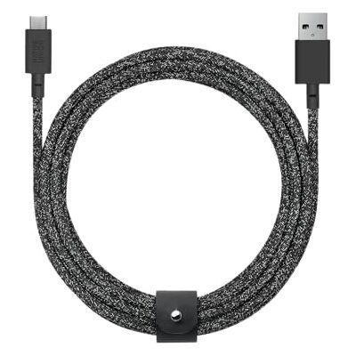 Native Union Belt Cabo USB-C para USB-A: Cabo de carregamento ultra resistente de 10 pés com correia de couro compatível com iPhone 15, Samsung Galaxy Z Fold 5, Flip 5 / S23 Ultra, Pixel7 Pro, iPad Native Union Belt Cabo USB-C para USB-A: Cabo de carregamento ultra resistente de 10 pés com correia de couro compatível com iPhone 15, Samsung Galaxy Z Fold 5, Flip 5 / S23 Ultra, Pixel7 Pro, iPad
