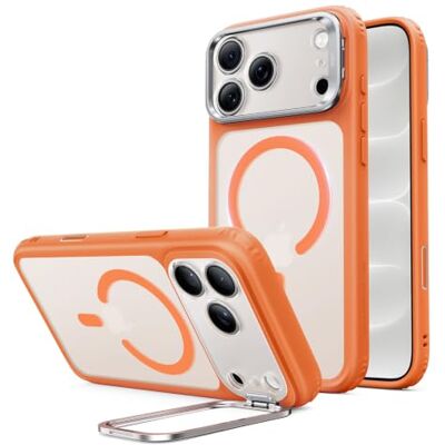 ESR Classic Hybrid capa para iPhone 18 Pro Max/17 Pro MAX com suporte Flex Anti-amarelecimento durável, suporte para câmara, compatível com MagSafe, proteção militar 4X, capa magnética, laranja mate ESR Classic Hybrid capa para iPhone 18 Pro Max/17 Pro MAX com suporte Flex Anti-amarelecimento durável, suporte para câmara, compatível com MagSafe, proteção militar 4X, capa magnética, laranja mate
