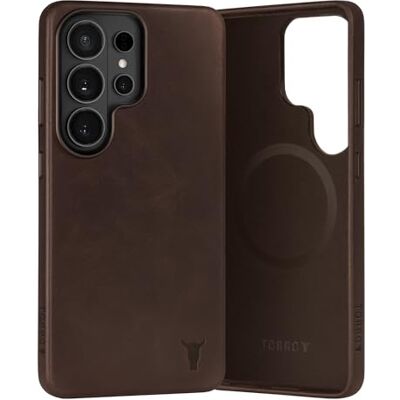 TORRO Capa compatível com Samsung Galaxy S26 Ultra 5G 2026 capa fina de couro premium com carregamento MagSafe (castanho escuro) TORRO Capa compatível com Samsung Galaxy S26 Ultra 5G 2026 capa fina de couro premium com carregamento MagSafe (castanho escuro)