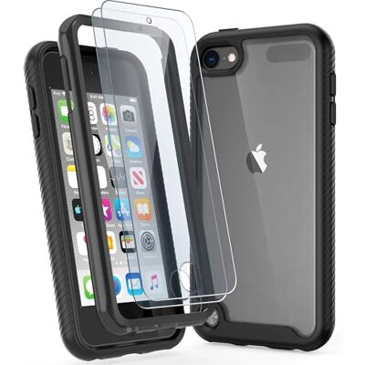 ULAK Capa para iPod Touch 7, iPod Touch 5/6 capa com protetor de ecrã incorporado híbrido claro cobertura suave resistente a raios absorção de choque capa para iPod Touch 5/6/7 preto ULAK Capa para iPod Touch 7, iPod Touch 5/6 capa com protetor de ecrã incorporado híbrido claro cobertura suave resistente a raios absorção de choque capa para iPod Touch 5/6/7 preto