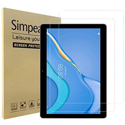 Simpeak 2 pacotes de vidro temperado compatível para Huawei Matepad T10/T10S 2020, protetor de ecrã de vidro temperado premium Complet Bubble Free/HD/anti-marca, 2 unidades Simpeak 2 pacotes de vidro temperado compatível para Huawei Matepad T10/T10S 2020, protetor de ecrã de vidro temperado premium Complet Bubble Free/HD/anti-marca, 2 unidades
