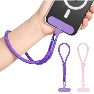 MoKo Pacote de 2 pulseiras de mão, cordão ajustável para telemóvel, pulseira mãos livres MoKo Pacote de 2 pulseiras de mão, cordão ajustável para telemóvel, pulseira mãos livres