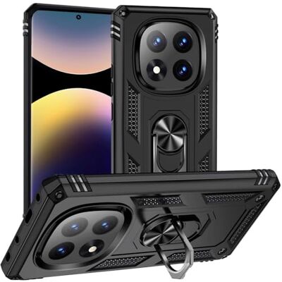 Verco Para Xiaomi Redmi Note 14 Pro 5G, capa para exterior tipo defender, proteção integral contra choques com anel de suporte, compatível com Xiaomi Redmi Note 14 Pro 5G (6,67 polegadas), preto Verco Para Xiaomi Redmi Note 14 Pro 5G, capa para exterior tipo defender, proteção integral contra choques com anel de suporte, compatível com Xiaomi Redmi Note 14 Pro 5G (6,67 polegadas), preto