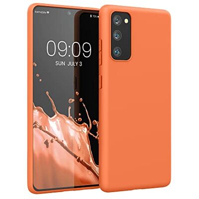kwmobile Capa para Samsung Galaxy S20 FE capa ultra fina de TPU e silicone com bordas elevadas antiquedas laranja frutado kwmobile Capa para Samsung Galaxy S20 FE capa ultra fina de TPU e silicone com bordas elevadas antiquedas laranja frutado