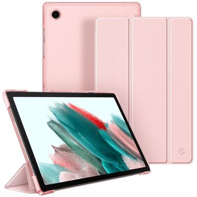 FINTIE Carcaça para Samsung Galaxy Tab A8 de 10,5 Polegadas 2021 (SM-X200/X205/X207), Capa Transparente com Efeito de Gelo, Capa Fina e Leve, Capa Noturna e Despertador, Cor Rosa Dourado FINTIE Carcaça para Samsung Galaxy Tab A8 de 10,5 Polegadas 2021 (SM-X200/X205/X207), Capa Transparente com Efeito de Gelo, Capa Fina e Leve, Capa Noturna e Despertador, Cor Rosa Dourado