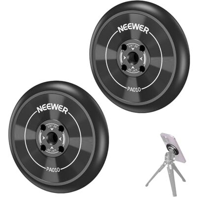 Neewer Adaptador magnético para telefone com anel magnético autocolante 2 pack compatível com MagSafe iPhone 15 Pro MAX 15 Plus 14 13 12 1/4'' rosca para Film, Selfie Stick Ring Light, PA010 Neewer Adaptador magnético para telefone com anel magnético autocolante 2 pack compatível com MagSafe iPhone 15 Pro MAX 15 Plus 14 13 12 1/4'' rosca para Film, Selfie Stick Ring Light, PA010