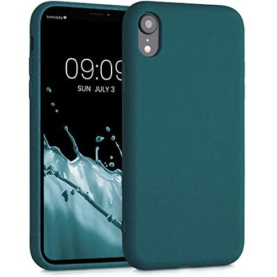 kalibri Capa compatível com Apple iPhone XR Capa de TPU e trigo natural ecológico petróleo fosco kalibri Capa compatível com Apple iPhone XR Capa de TPU e trigo natural ecológico petróleo fosco
