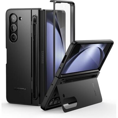 SURITCH Capa para Samsung Galaxy Z Fold 5, capa Z Fold 5 Cover com suporte e protetor de ecrã & S Pen ranhura, capa protetora de corpo inteiro preto SURITCH Capa para Samsung Galaxy Z Fold 5, capa Z Fold 5 Cover com suporte e protetor de ecrã & S Pen ranhura, capa protetora de corpo inteiro preto