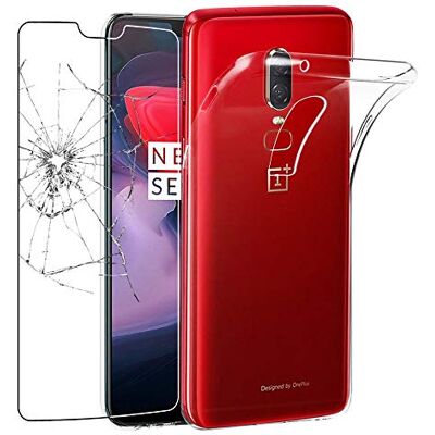 ebestStar Capa para OPPO OnePlus 6, capa de silicone transparente, camada protetora TPU anti-choques, slim ultra fino, transparente vidro temperado ebestStar Capa para OPPO OnePlus 6, capa de silicone transparente, camada protetora TPU anti-choques, slim ultra fino, transparente vidro temperado