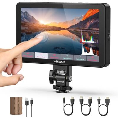 Neewer F700 Monitor de Campo de 7" para Câmara, 2000nit HD 1920x1080 IPS Ecrã Táctil com 3D LUT, 4K HDMI Loop in/out com Peak Focus Assistência de Vídeo DSLR Onda HDR, Montagem de Sapato Frio, Bateria Neewer F700 Monitor de Campo de 7" para Câmara, 2000nit HD 1920x1080 IPS Ecrã Táctil com 3D LUT, 4K HDMI Loop in/out com Peak Focus Assistência de Vídeo DSLR Onda HDR, Montagem de Sapato Frio, Bateria