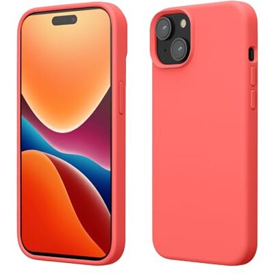 kwmobile Capa para iPhone 15 Plus Case em TPU e Silicone para Smartphone com Interior de Microfibra Protetor suave anti-impactos para telemóvel Coral neon kwmobile Capa para iPhone 15 Plus Case em TPU e Silicone para Smartphone com Interior de Microfibra Protetor suave anti-impactos para telemóvel Coral neon