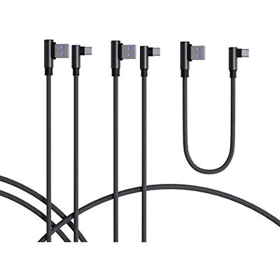 TECHGEAR - Cabo USB-C 3 Pack - 90 Graus - Cabo USB-C TECHGEAR - Cabo USB-C 3 Pack - 90 Graus - Cabo USB-C