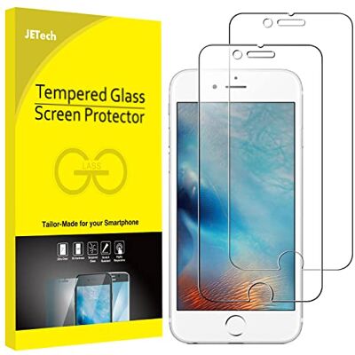 JETech Protetor de ecrã para iPhone 6s Plus/6 Plus, 2 unidades HD claro, vidro temperado antiriscos JETech Protetor de ecrã para iPhone 6s Plus/6 Plus, 2 unidades HD claro, vidro temperado antiriscos