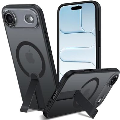 Verco para iPhone 17 Air capa com suporte, suporte integrado e capa de TPU anti-choque compatível com MagSafe, compatível com iPhone 17 Air (6,5 polegadas), preto Verco para iPhone 17 Air capa com suporte, suporte integrado e capa de TPU anti-choque compatível com MagSafe, compatível com iPhone 17 Air (6,5 polegadas), preto