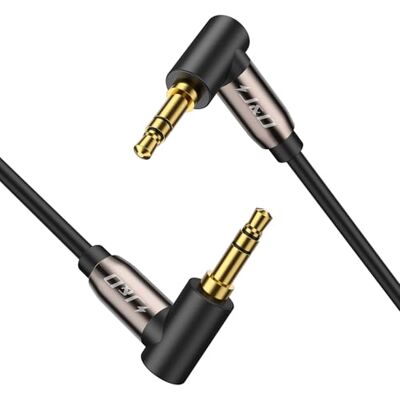 J&D Banhado a ouro 3,5 mm Stereo Aux cabo de áudio ângulo reto de 90 graus compatível para iPhone e a maioria dos dispositivos de telefone, altifalantes e outros dispositivos, 4,5 metros J&D Banhado a ouro 3,5 mm Stereo Aux cabo de áudio ângulo reto de 90 graus compatível para iPhone e a maioria dos dispositivos de telefone, altifalantes e outros dispositivos, 4,5 metros