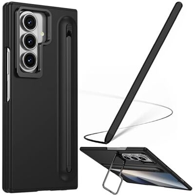 BAILI Capa para Galaxy Z Fold7 com lápis ótico, capa Fold 7 com suporte ranhura para S Pen, capa protetora de ecrã frontal para Samsung Galaxy Z Fold7 com suporte dobrável preto BAILI Capa para Galaxy Z Fold7 com lápis ótico, capa Fold 7 com suporte ranhura para S Pen, capa protetora de ecrã frontal para Samsung Galaxy Z Fold7 com suporte dobrável preto