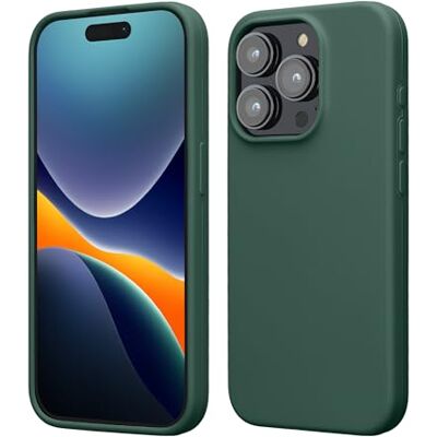 Kwmobile - iPhone 15 Pro Max - Pine Green - Silicone - Anti-slip - Capa Kwmobile - iPhone 15 Pro Max - Pine Green - Silicone - Anti-slip - Capa