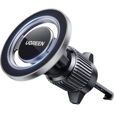 UGREEN Suporte móvel para carro MagSafe rotação de 360°, suporte de telemóvel para carro magnético metálico para grelha de ventilação, compatível com iPhone 17 Pro MAX Air/16/15/14; Galaxy S25/S24 etc UGREEN Suporte móvel para carro MagSafe rotação de 360°, suporte de telemóvel para carro magnético metálico para grelha de ventilação, compatível com iPhone 17 Pro MAX Air/16/15/14; Galaxy S25/S24 etc
