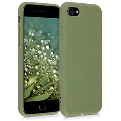 kalibri Capa compatível com Apple iPhone SE (2022/2020) / 8/7 capa de TPU e trigo natural ecológico verde azeitona kalibri Capa compatível com Apple iPhone SE (2022/2020) / 8/7 capa de TPU e trigo natural ecológico verde azeitona