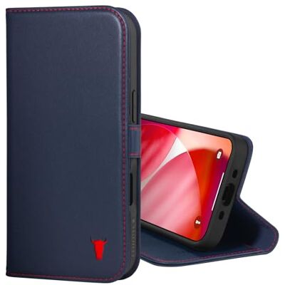 TORRO Capa de couro compatível com iPhone Air 6,5" 2025 capa de couro premium tipo carteira com suporte e ranhuras para cartões (compatível com carregadores MagSafe oficiais) azul-marinho TORRO Capa de couro compatível com iPhone Air 6,5" 2025 capa de couro premium tipo carteira com suporte e ranhuras para cartões (compatível com carregadores MagSafe oficiais) azul-marinho