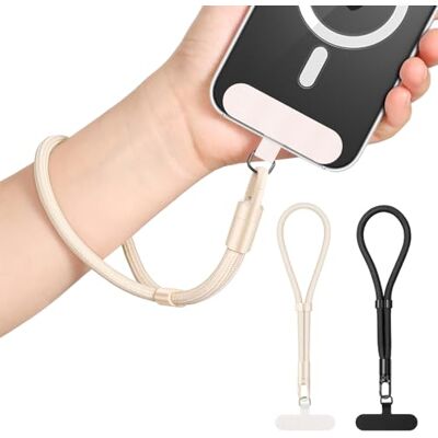 MoKo Pacote de 2 pulseiras de mão, cordão ajustável para telemóvel, pulseira mãos livres MoKo Pacote de 2 pulseiras de mão, cordão ajustável para telemóvel, pulseira mãos livres