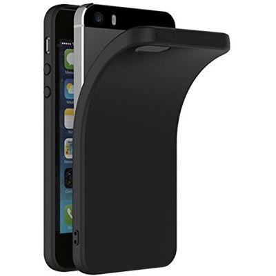 Verco Para iPhone 5 / 5S / SE Capa de TPU, capa flexível Soft com proteção anti-choque e design transparente, compatível com iPhone 5 / 5S / SE (4 polegadas), preto Verco Para iPhone 5 / 5S / SE Capa de TPU, capa flexível Soft com proteção anti-choque e design transparente, compatível com iPhone 5 / 5S / SE (4 polegadas), preto