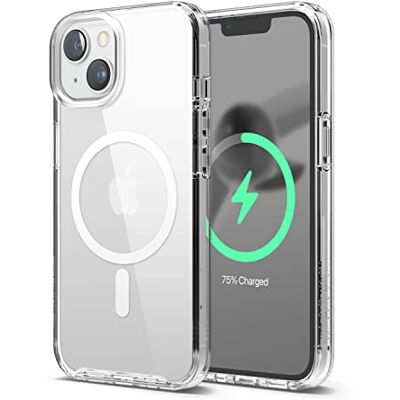 elago Capa Híbrida Magnética Compatível com iPhone 14 (6,1") Case, Carregador MagSafe, Tecnologia de PC + TPU, Proteção Anti-impacto de Grau Militar dos EUA, Redução de Amarelecimento (Transparente) elago Capa Híbrida Magnética Compatível com iPhone 14 (6,1") Case, Carregador MagSafe, Tecnologia de PC + TPU, Proteção Anti-impacto de Grau Militar dos EUA, Redução de Amarelecimento (Transparente)