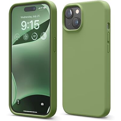 Elago - Silicone Case for iPhone 15 - Cedar Green - Phone case Elago - Silicone Case for iPhone 15 - Cedar Green - Phone case