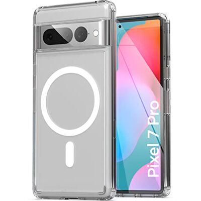 ENCASED Capa magnética concebida para o Google Pixel 7 Pro, compatível com carregamento MagSafe e acessórios (transparente) ENCASED Capa magnética concebida para o Google Pixel 7 Pro, compatível com carregamento MagSafe e acessórios (transparente)