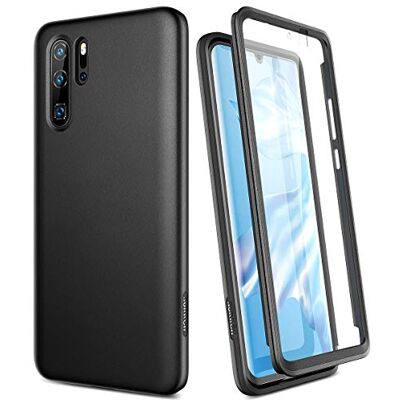 SURITCH Capa para Huawei P30 Pro silicone 360 graus Bumper flexível TPU elegante dianteiro e traseiro inquebrável anti-choque capa Huawei P30 Pro preto SURITCH Capa para Huawei P30 Pro silicone 360 graus Bumper flexível TPU elegante dianteiro e traseiro inquebrável anti-choque capa Huawei P30 Pro preto