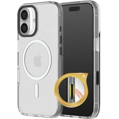 RhinoShield Capa Clear adequada para MagSafe e iPhone 16 Força magnética superior, tecnologia anti-amarelecimento, alta clareza, resistente a choques e grau militar. RhinoShield Capa Clear adequada para MagSafe e iPhone 16 Força magnética superior, tecnologia anti-amarelecimento, alta clareza, resistente a choques e grau militar.