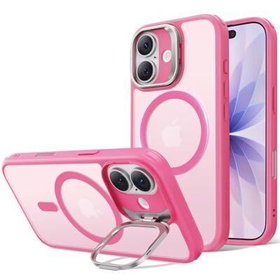 ESR Classic Hybrid capa para iPhone 17 com suporte Flex, rosa mate Anti-amarelecimento durável, suporte para câmara, compatível com MagSafe, proteção militar 3X, capa magnética ESR Classic Hybrid capa para iPhone 17 com suporte Flex, rosa mate Anti-amarelecimento durável, suporte para câmara, compatível com MagSafe, proteção militar 3X, capa magnética