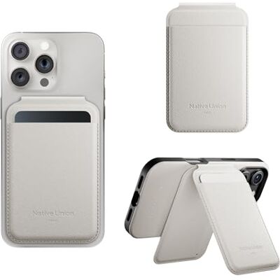 Native Union Active Wallet Stand Magnético, suporte para cartões MagSafe para iPhone Air, 17, 16, 15, 14 – extra seguro e ultra fino, armazena 4 cartões, materiais reciclados, Clássico Native Union Active Wallet Stand Magnético, suporte para cartões MagSafe para iPhone Air, 17, 16, 15, 14 – extra seguro e ultra fino, armazena 4 cartões, materiais reciclados, Clássico