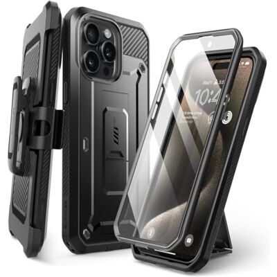 SUPCASE Unicorn Beetle Pro Capa para iPhone 15 Pro MAX com suporte, protetor de ecrã integrado e clipe para cinto, proteção de grau militar, capa resistente de corpo inteiro para SUPCASE Unicorn Beetle Pro Capa para iPhone 15 Pro MAX com suporte, protetor de ecrã integrado e clipe para cinto, proteção de grau militar, capa resistente de corpo inteiro para