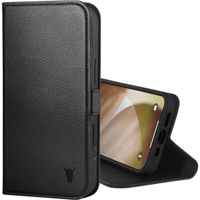 TORRO Capa de couro compatível com iPhone 17 6,3" 2025 capa de couro premium tipo carteira com suporte e ranhuras para cartões (compatível com carregadores MagSafe oficiais) preto TORRO Capa de couro compatível com iPhone 17 6,3" 2025 capa de couro premium tipo carteira com suporte e ranhuras para cartões (compatível com carregadores MagSafe oficiais) preto